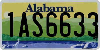 AL license plate 1AS6633