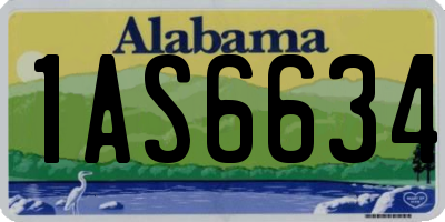 AL license plate 1AS6634