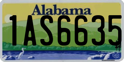 AL license plate 1AS6635