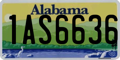 AL license plate 1AS6636