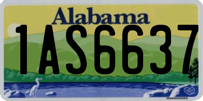 AL license plate 1AS6637