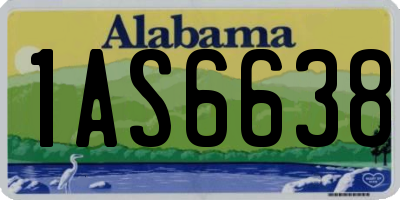 AL license plate 1AS6638