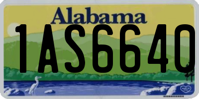 AL license plate 1AS6640