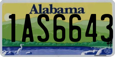 AL license plate 1AS6643