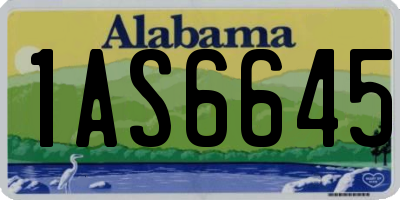 AL license plate 1AS6645