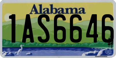 AL license plate 1AS6646