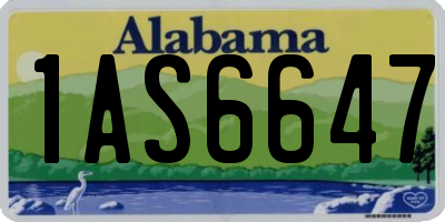 AL license plate 1AS6647