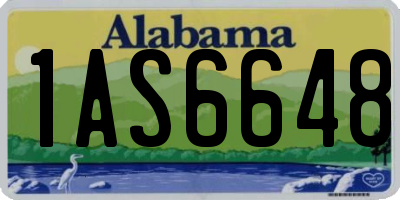 AL license plate 1AS6648