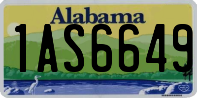 AL license plate 1AS6649