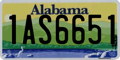 AL license plate 1AS6651