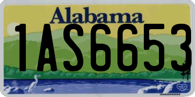 AL license plate 1AS6653