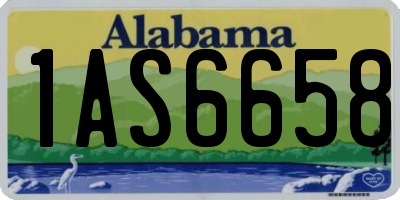 AL license plate 1AS6658