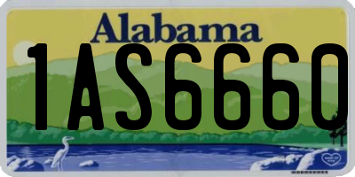 AL license plate 1AS6660