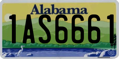 AL license plate 1AS6661