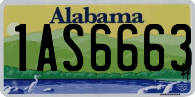 AL license plate 1AS6663