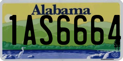 AL license plate 1AS6664