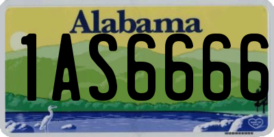 AL license plate 1AS6666