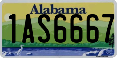 AL license plate 1AS6667