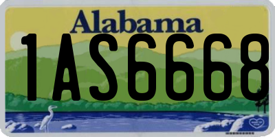 AL license plate 1AS6668