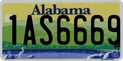 AL license plate 1AS6669