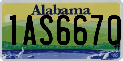 AL license plate 1AS6670