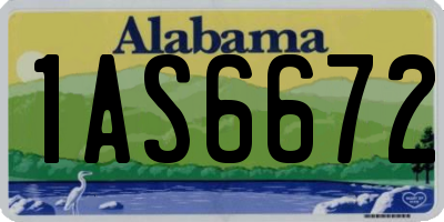 AL license plate 1AS6672