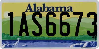 AL license plate 1AS6673