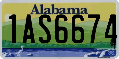 AL license plate 1AS6674
