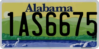 AL license plate 1AS6675