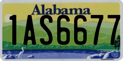 AL license plate 1AS6677