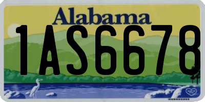 AL license plate 1AS6678
