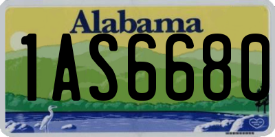 AL license plate 1AS6680
