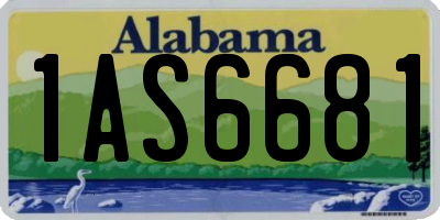 AL license plate 1AS6681