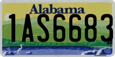 AL license plate 1AS6683