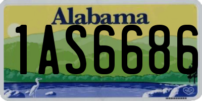 AL license plate 1AS6686