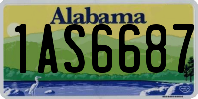 AL license plate 1AS6687