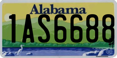 AL license plate 1AS6688