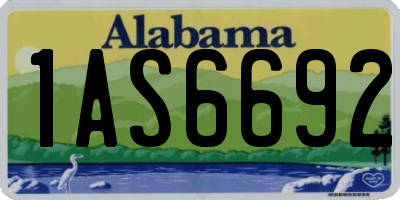 AL license plate 1AS6692