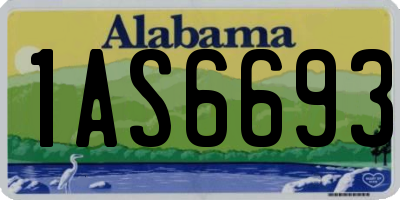AL license plate 1AS6693