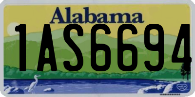 AL license plate 1AS6694