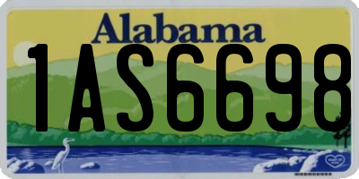 AL license plate 1AS6698