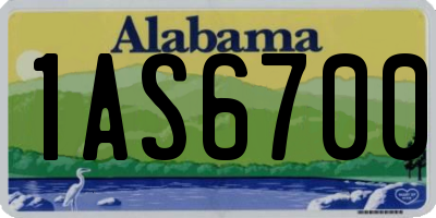 AL license plate 1AS6700