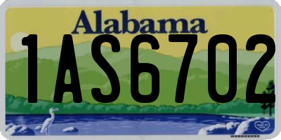 AL license plate 1AS6702