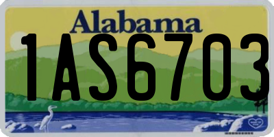 AL license plate 1AS6703