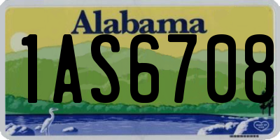 AL license plate 1AS6708