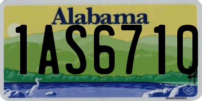 AL license plate 1AS6710