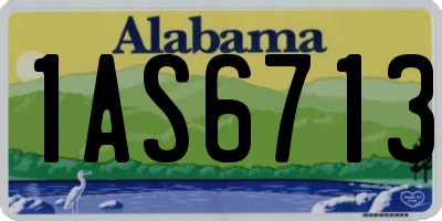 AL license plate 1AS6713