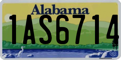 AL license plate 1AS6714