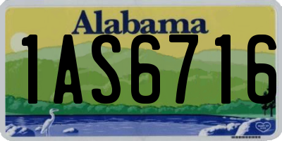 AL license plate 1AS6716