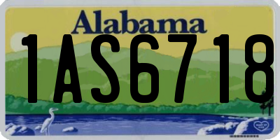 AL license plate 1AS6718